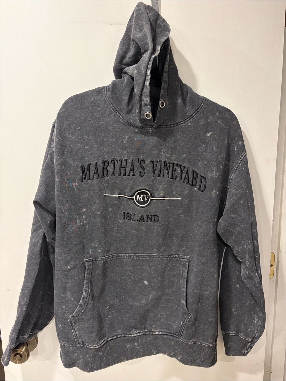 Martha's Vineyard Island Washed Charcoal Hoodie